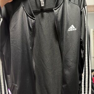 Adidas Black Jacket with White Accents